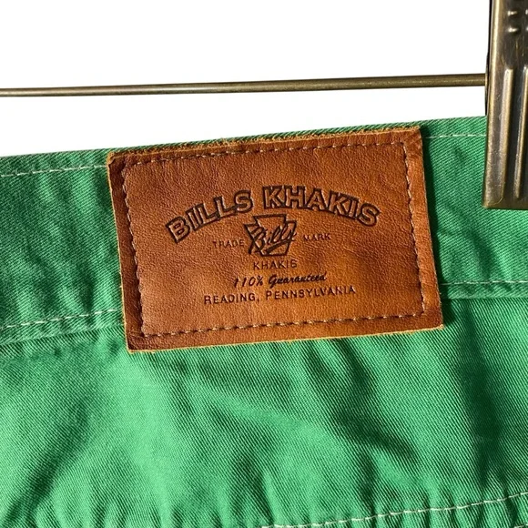 Bills Khakis 5 Pocket Twill Pants 32 x 31 Green Straight Fit Cotton Made In USA - Picture 5 of 9